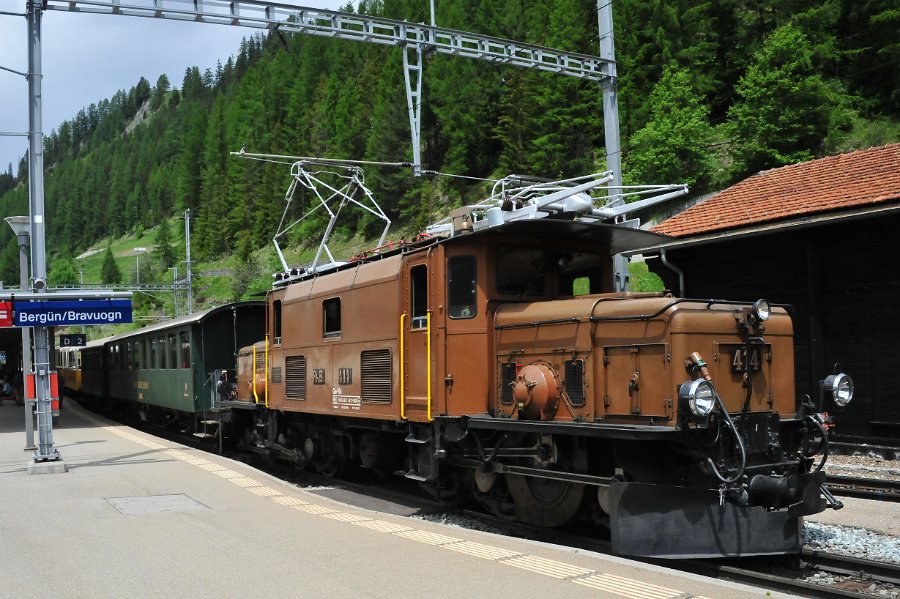 2019.06.11 RhB Ge 6-6 I 414 Albulabahn Krokodil Bahnfest Bergün (31)